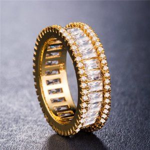 🍂  Gorgeous High Quality Exclusive CZ Wedding Couple Ring, FB16FA1124